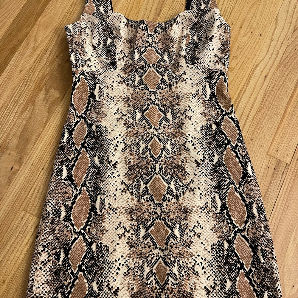 Diane Von Furstenburgh python print mini dress